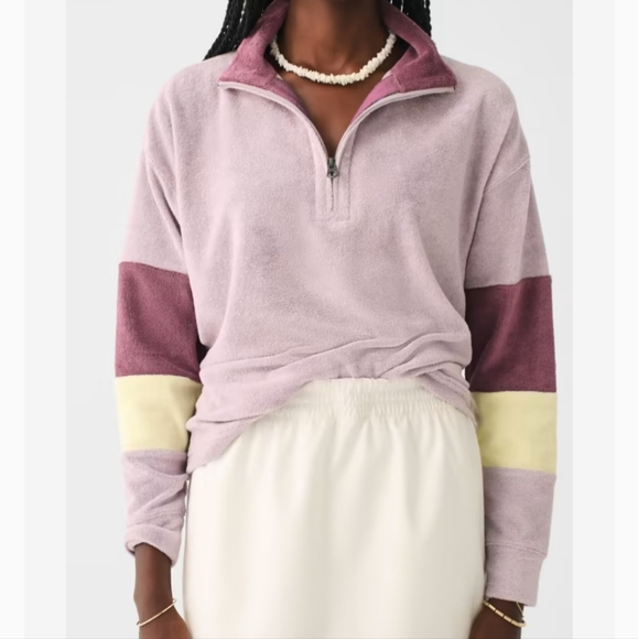 Faherty Tops - Faherty Cabana Towel Terry Quarter Zip Size Medium